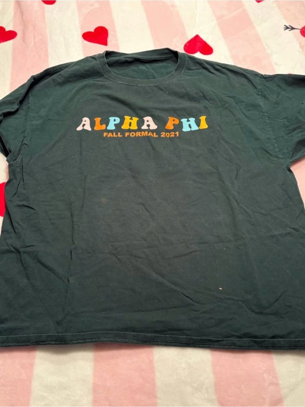 Alpha Phi Fall Formal 2021 Graphic Tee - Dark Green